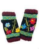 Wildflower Wool Fingerless Gloves | 4 Colors