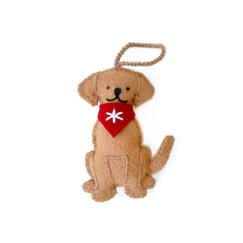 O4O | Wool Ornament | Bandana Dog