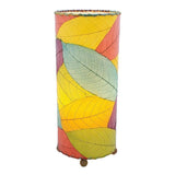 Cocoa Leaf Cylinder Table Lamp | 17 Inch | Multi