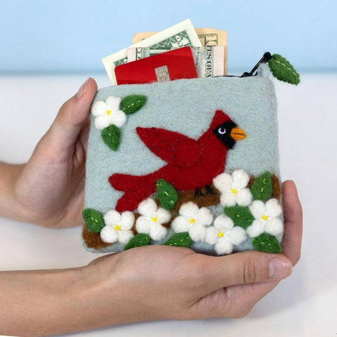 Woolie Coin Purse | Dogwood Cardinal