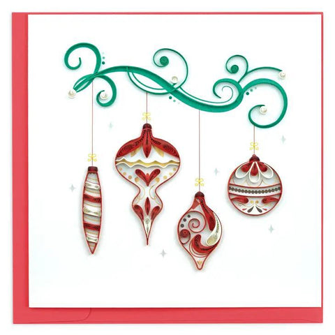 Red Ornaments (New) Quilling Card