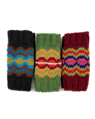 Circle Wool Fingerless Gloves | 3 Colors
