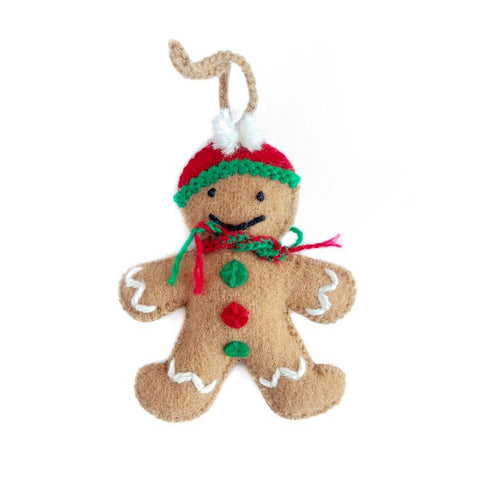 O4O | Wool Ornament | Gingerbread Man