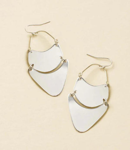 Iyla Geometric Silver Statement Earring