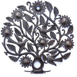 Haitian Metal Art | Tree of Life | Sunflowers & Birds