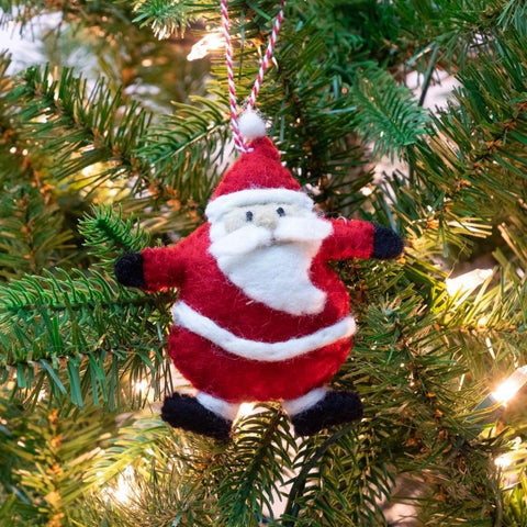 Wool Ornament | Fat Santa