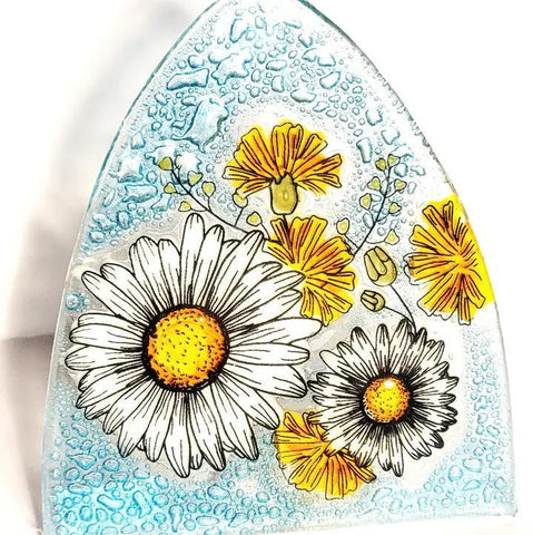 Recycled Glass Night-Light  | Daisy Flower