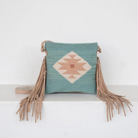 Fringed Wool Crossbody | Flor de Cielo