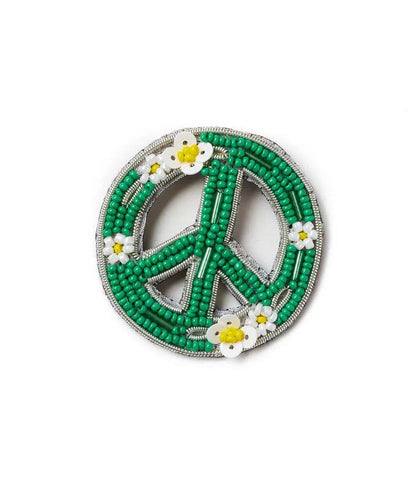 Beaded Brooch Pin | Peace