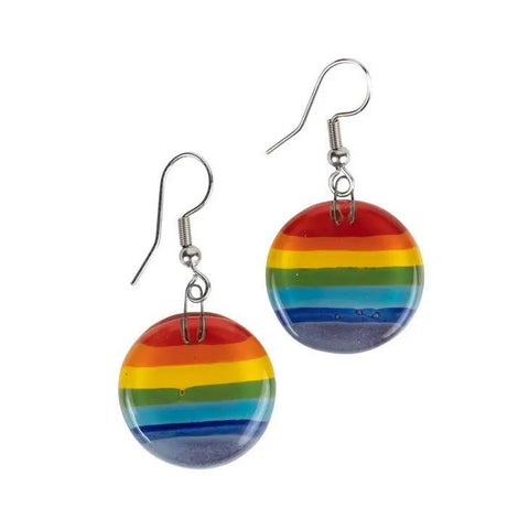 Rainbow Glass Earrings