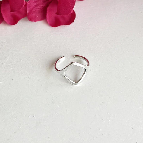 Diamond Framed Ring | Silver