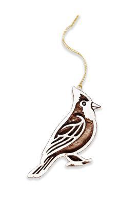 WV Carved Cardinal Ornament
