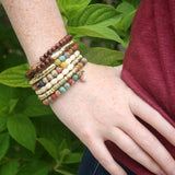 Kantha Coiled Bracelet