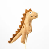 Felted Wool Finger Puppet | Dinosaur
