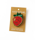 Beaded Brooch Pin | Strawberry
