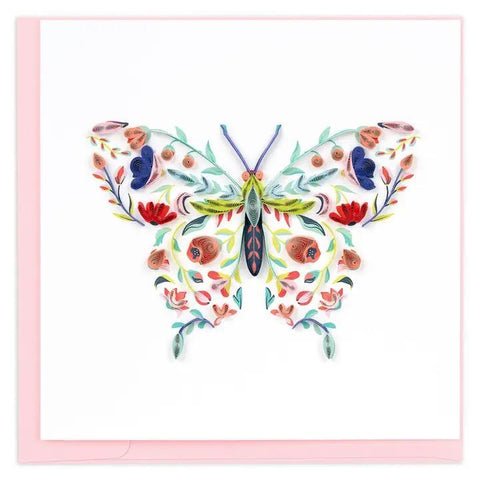Floral Butterfly Quilling Card
