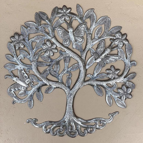 Haitian Metal Art | Butterfly Tree