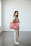 Quilted Cotton Bag | Pink Red Floral