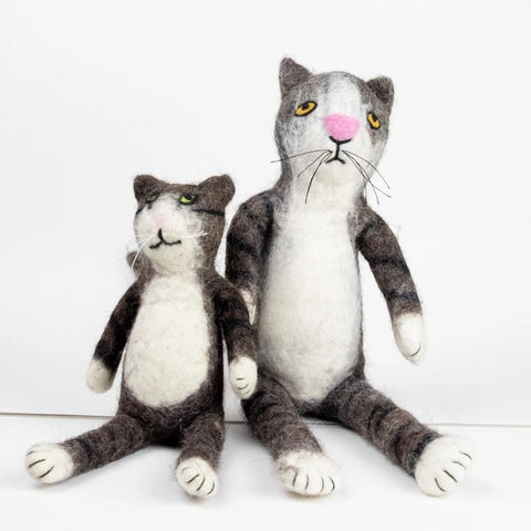 Felted Wool Sitting Cat | Large