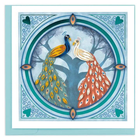 Peacock Pair Quilling Card