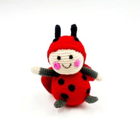 Knit Rattle | Friendly Ladybug
