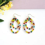 Kaleidoscope Double Ellipse Earrings