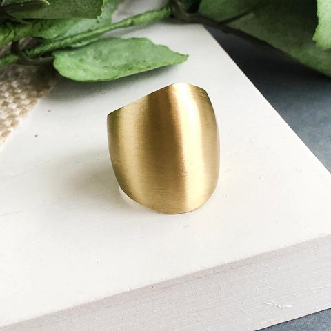 Elongated Dome Ring | Gold