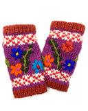 Wildflower Wool Fingerless Gloves | 4 Colors
