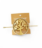 Aranyani Tree of Life Hair Pin w/Stick | Mixed Metal