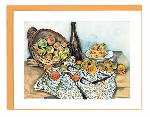 Artist Series Quilling Card | The Basket of Apples, Cezanne