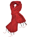 Brushed Woven Scarf | Red