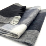 Alpaca Plaid Scarf | Steel