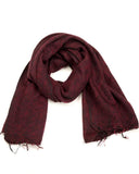 Brushed Woven Shawl | Maroon