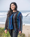 Striped Fringe Cardigan | Assorted