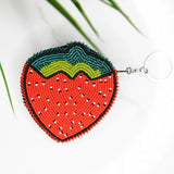 Beaded Keychain Coin Purse | Strawberry