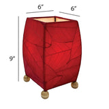 Mini Square Table Lamp | Red