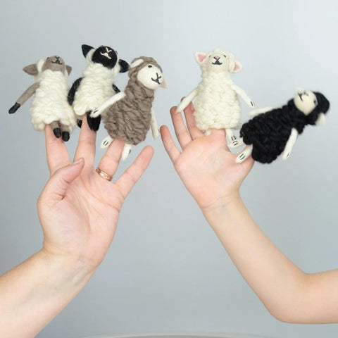 Felted Wool Finger Puppet | Sheep