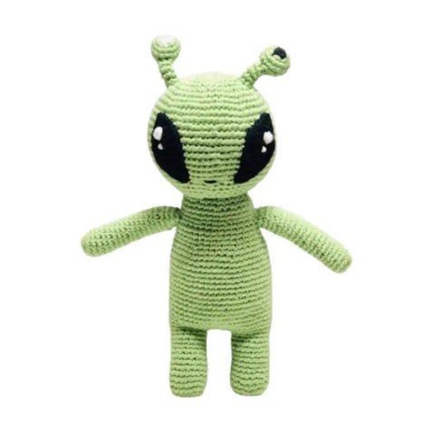 Knit Rattle | Friendly Alien | Green