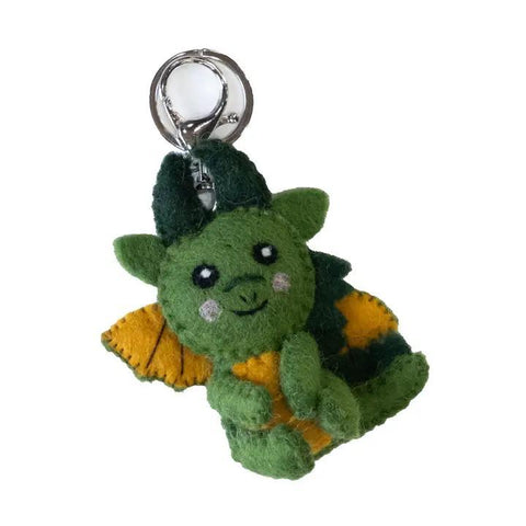 Felted Wool Keychain Charm | Dragon