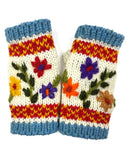 Wildflower Wool Fingerless Gloves | 4 Colors