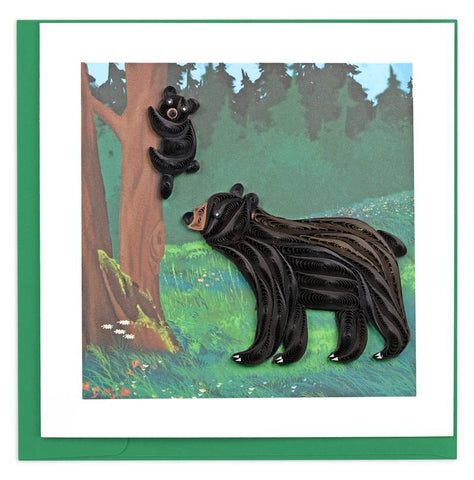 Black Bear and Cub Quilling Card
