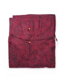 Brushed Woven Poncho | Maroon