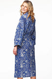 Block Print Kimono Robe | Indigo