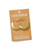Yashi Embossed Hoop Earrings | Gold