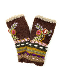 Flower Embroidered Fingerless Gloves | 5 Colors