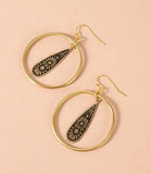 Nisha Teardrop Hoop Earrings