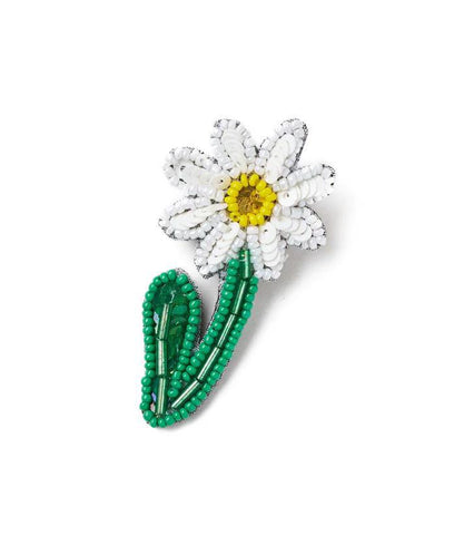 Beaded Brooch Pin | Daisy