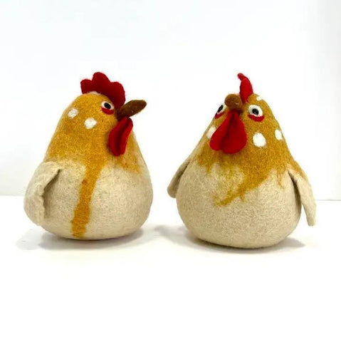 Felted Wool Rooster | Gold