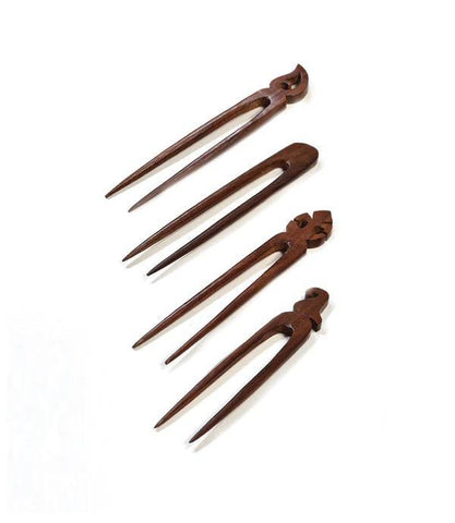 Woodcut Hair Pins