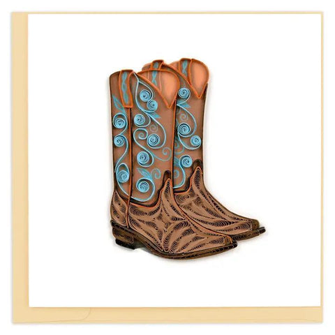 Cowboy Boots Quilling Card